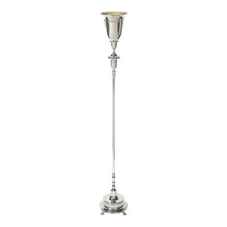 Classical Hollywood Regency Silvered Bronze Torchiere For Sale