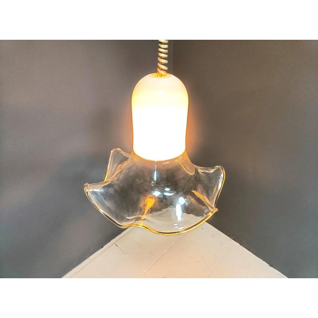 Glass Murano Glass Pendant Light attributed to Roberto Pamio and Renato Toso for Leucos, 1970s For Sale - Image 7 of 12