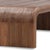 Organic Modern Rounded Waterfall Wood Coffee Table For Sale - Image 4 of 5