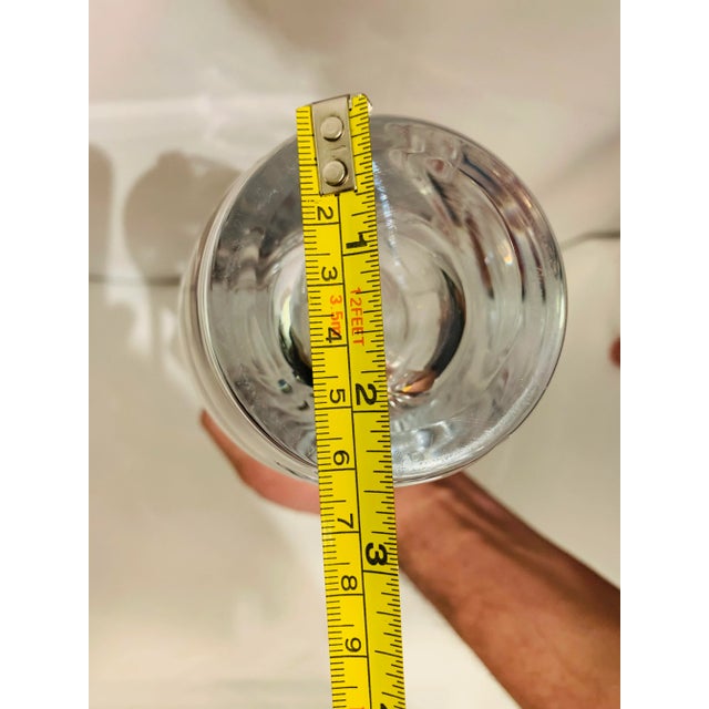 1990s Lenox Crystal Asymmetrical Swirl Vase For Sale - Image 9 of 10