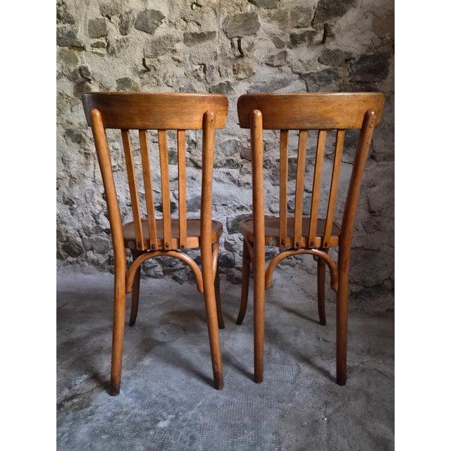 Vintage French Bistro Chairs by Mahieu & Guillaume, 1930s, Set of 4 For Sale - Image 17 of 18