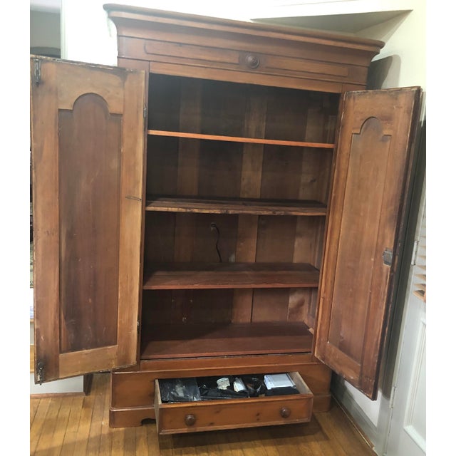 Late 19th Century Victorian Walnut Armoire For Sale - Image 9 of 15