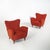 Red Lounge Chairs with Cone-Shaped Feet, 1950s, Set of 2 For Sale - Image 4 of 15