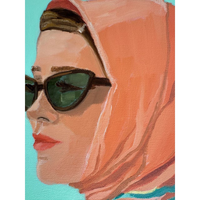 Textile "Out for a Spin" Modern Oil Painting, by Jennifer Hohlfelder For Sale - Image 7 of 8