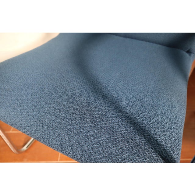 Vintage Pair Tubular Chrome Arm Chairs by Goodform Bauhaus Milo Baughman Style Mid Century Modern Retro For Sale - Image 12 of 13