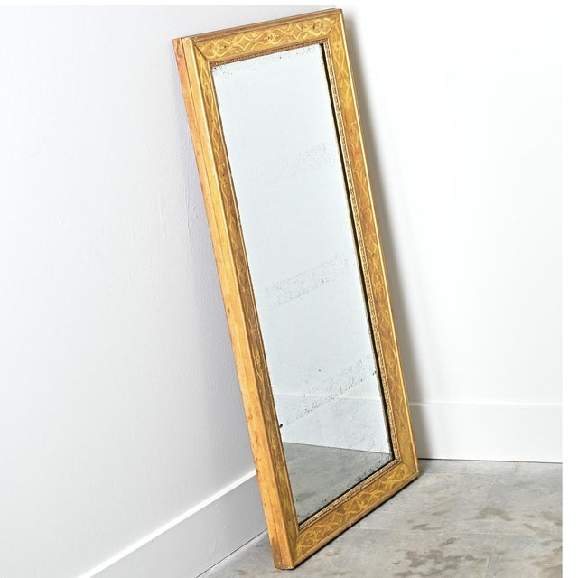 Transparent French 19th Century Transitional Gold Gilt Mirror For Sale - Image 8 of 10