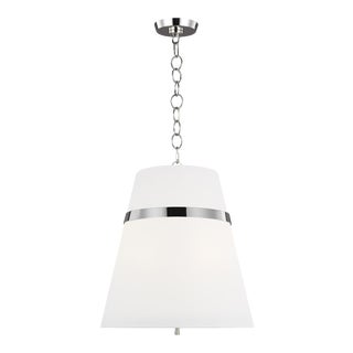 Alexa Hampton by Visual Comfort Studio Cordtlandt Large Pendant, Silver For Sale