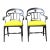 After Veneman Aluminum Armchairs in Ralph Lauren “Salt Marsh” - Pair For Sale