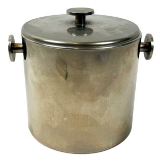 Vintage Ice Bucket with Tongs by Hans Tunwald for Freddotherm, Switzerland, 1960s For Sale