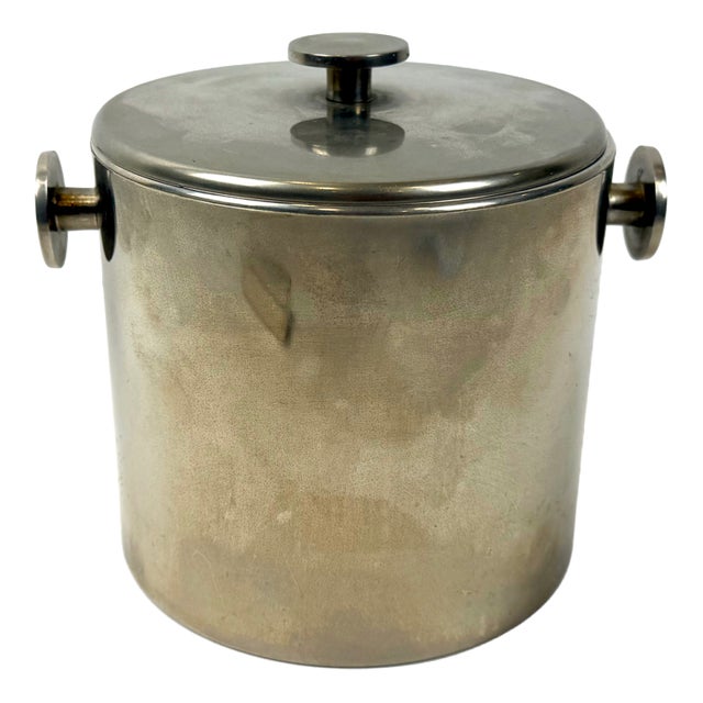 Vintage Ice Bucket with Tongs by Hans Tunwald for Freddotherm, Switzerland, 1960s For Sale