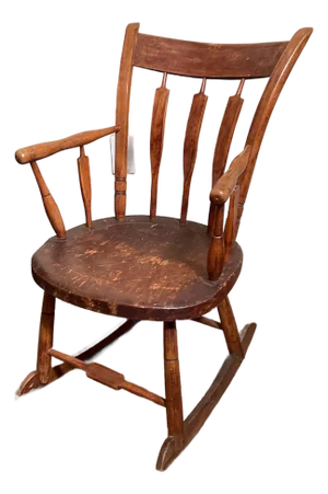 Antique Windsor Arrow Back Child’s Rocking Chair