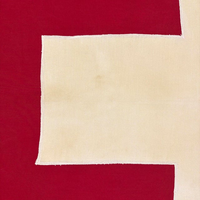 Rustic Vintage Cotton Sewn Flag of Switzerland For Sale - Image 3 of 7