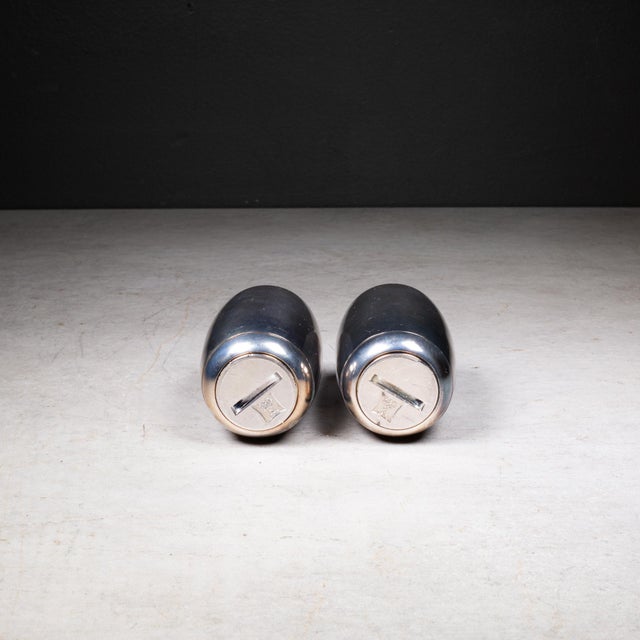 Mid 20th Century Mid-Century Dansk Design Japan Silver Plated Salt & Peppers Shakers c.1960 For Sale - Image 5 of 7