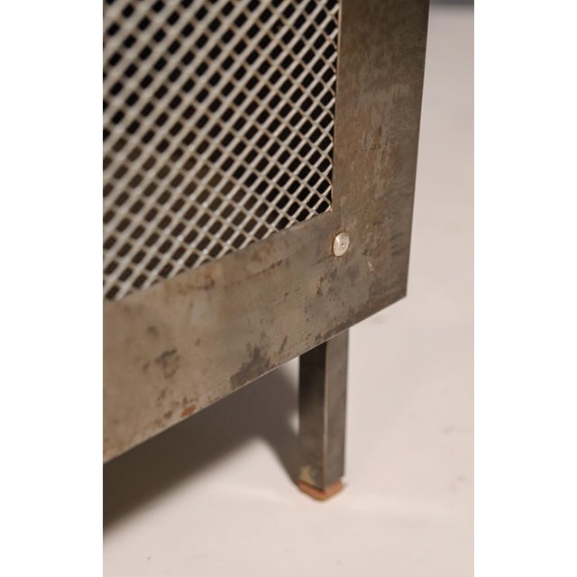 Copper Industrial Czechoslovakian Iron Cabinet, 1950s For Sale - Image 8 of 9