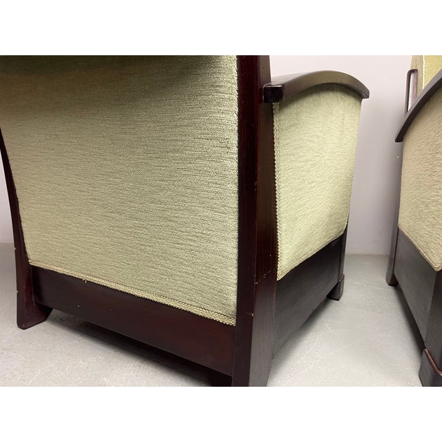 Art Deco Dutch Lounge Chairs attributed to Pander & Zonen, the Hague, 1930s, Set of 2 For Sale - Image 9 of 13