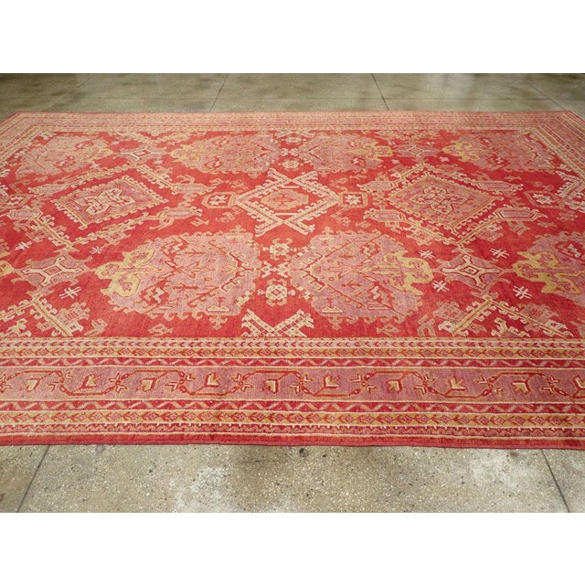 Galerie Shabab Collection Early 20th Century Turkish Oushak Large Carpet For Sale - Image 4 of 8