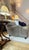 Taupe Custom Classic Roll Arm 3 Seat Sofa Upholstered in Velvet by Restoration Hardware, Attributed to George Smith For Sale - Image 8 of 18