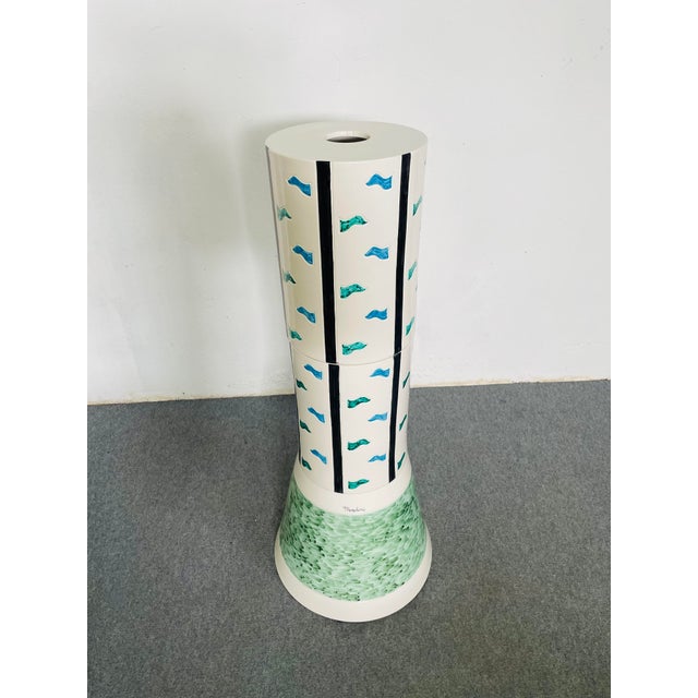 Alessandro Mendini, White and Blue Columns Fountain, 1986, Ceramic For Sale - Image 11 of 18