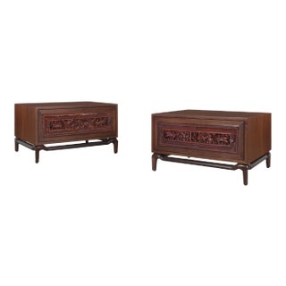 Mid-Century Modern Walnut Nightstands by Maurice Bailey for Monteverdi Young For Sale