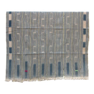 Vintage Baoule African "Katiola Dawn" Ikat Throw For Sale