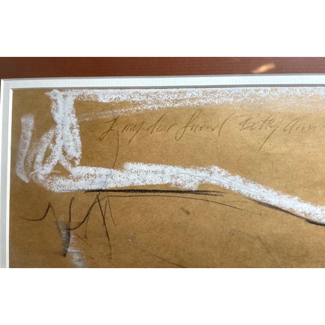 1990s Original Hett Mixed Media Pastel Acrylic Ink Drawing Painting Lady Pop Portrait For Sale - Image 12 of 15