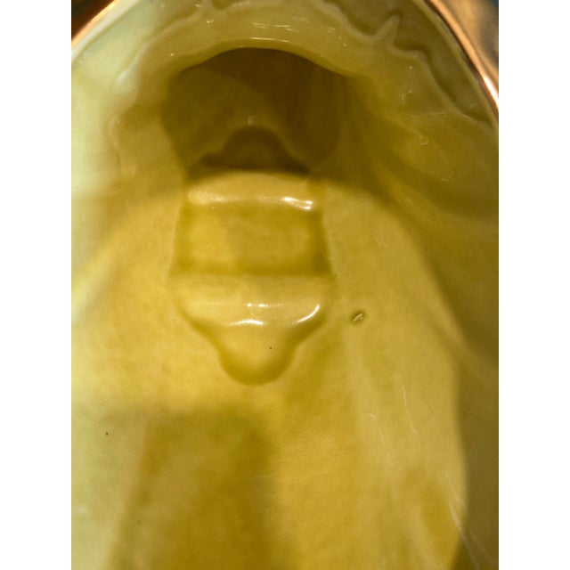 Ceramic Vintage Gold Ceramic Shell Planter or Vase For Sale - Image 7 of 8