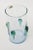 Blenko MId Century Modern Blenko Glass Vase or Vessel With Glass Teardrops Turquoise Sea Green 1960's For Sale - Image 4 of 9