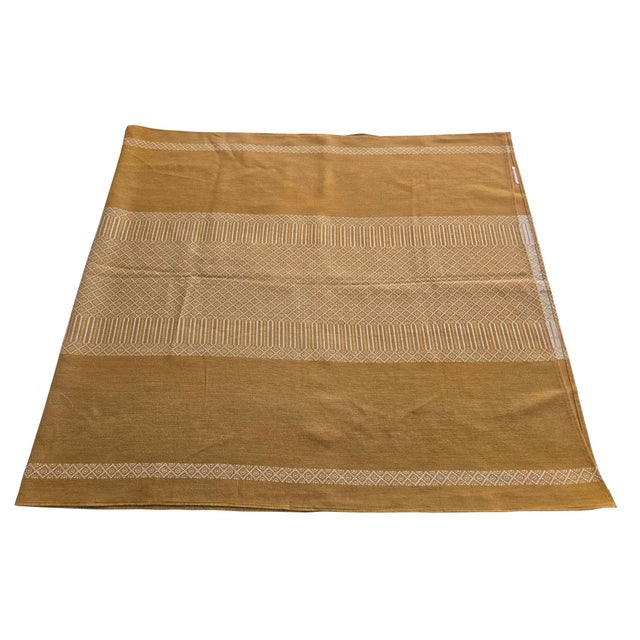 Loro Piana Swedish Wool Embroidered Textile Tablecloth or Throw For Sale - Image 4 of 12