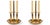 1960s Set of 2 Vintage Brass Bouillotte Pair Table Lamps 3 Arm Candelabra Lamp With Pleated Shades Hollywood Regency For Sale - Image 5 of 12