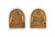 Pair of Tiffany Studios Buddha Motif Gilt Bronze Bookends, each marked "Tiffany Studios / New York / 1025" to underside....