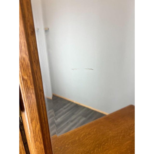 Vintage French Louis Style Oak Dressing Table with Mirror For Sale - Image 6 of 17