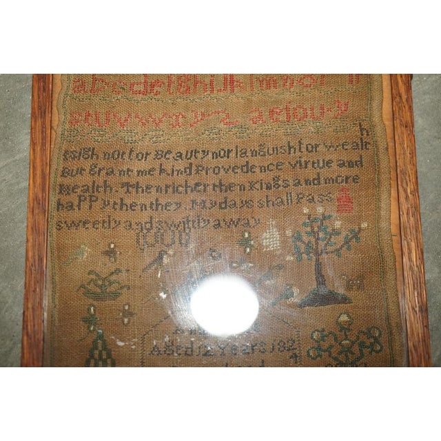 Antique English Needlework Sampler by Ann Yates, 1824 For Sale - Image 4 of 11