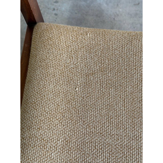 Vintage Danish Modern Teak Dining Chair With Neutral Upholstery For Sale In Los Angeles - Image 6 of 7