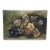 Antique Floral Oil on Board For Sale