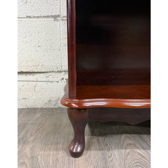 Wood Vintage Queen Anne Style Mahogany Bookshelf Bookcase For Sale - Image 7 of 10