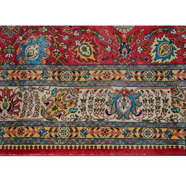 Red Mid-20th Century Tabriz Rug For Sale - Image 8 of 10