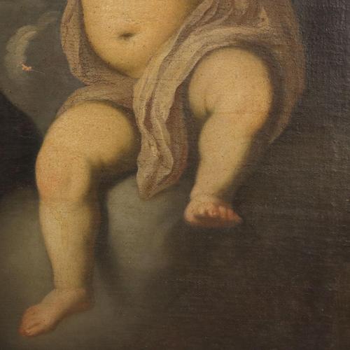 Santa Rosa of Lima and the Child Jesus, Oil Painting, Framed For Sale - Image 6 of 13