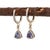 Art Deco Fine Trillion Tanzanite Earrings With Natural Diamonds in 14k White Gold- Set of 2 For Sale - Image 3 of 5