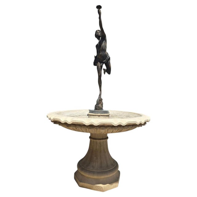 Greek Classical Marble and Bronze Fountain, Naples, 1950s For Sale - Image 13 of 13