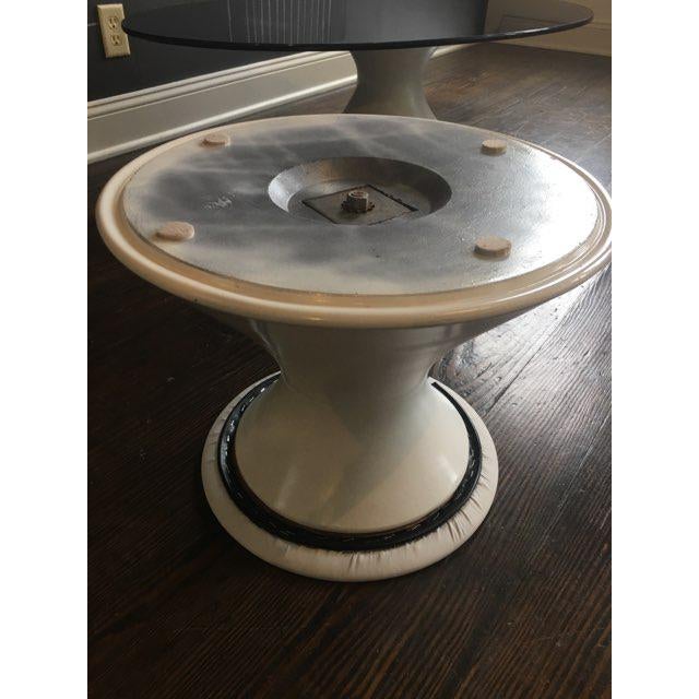 1970s Chromcraft White Tulip Fiberglass Coffee Table and End Table Set - 2 Pieces For Sale - Image 10 of 12