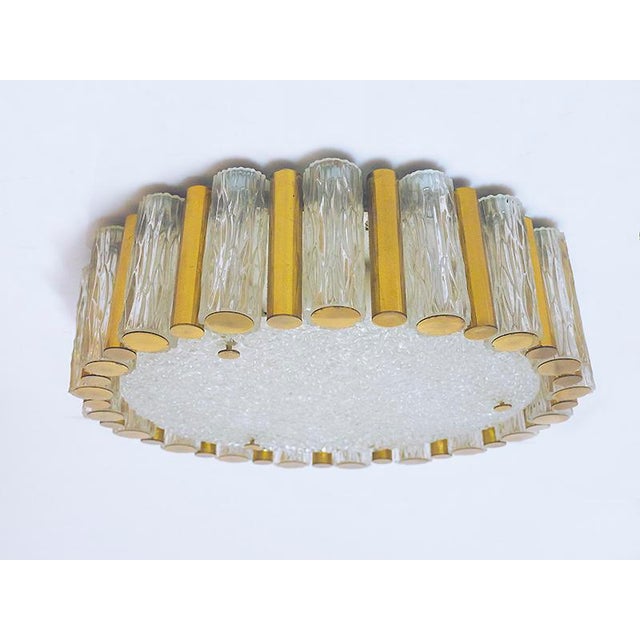 Mid-Century German Murano Glass and Brass Ceiling Lamp from Kaiser Idell / Kaiser Leuchten, 1960s For Sale - Image 9 of 9