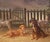 Mid 19th Century 19th C. Oil on Canvas Painting of Dogs in Kennel Signed L. De Besenval, 1865 For Sale - Image 5 of 13