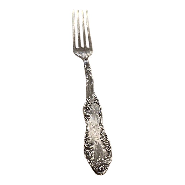 Antique Towle "Old English" Sterling Silver Dinner Fork. Monogram "J.Mc.C" 7" For Sale