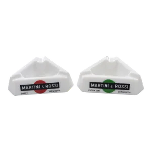Martini & Rossi French Ashtrays - a Pair