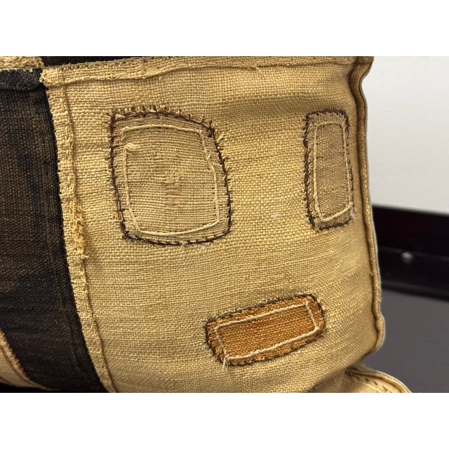 Kuba Cloth Decorative Pillows, Pair For Sale - Image 10 of 12
