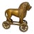 Antique Early 1920s Ac Williams Hand Painted Cast Iron Lion Still Bank on Wheels For Sale