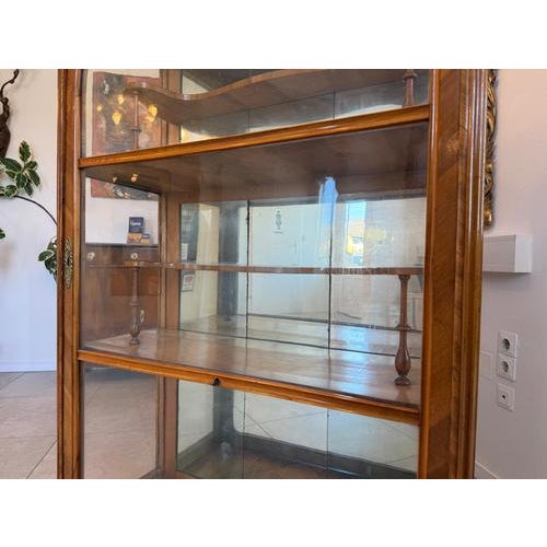 Biedermeier Display Cabinet in Walnut For Sale - Image 10 of 15