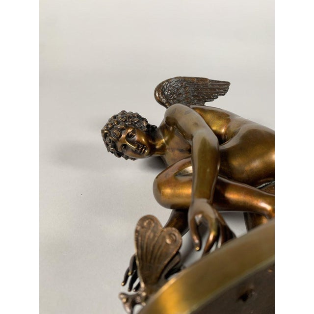 Bronze Antoine-Denis Chaudet (1763-1810) Cupid Playing with a Butterfly Bronze Empire 19th Century For Sale - Image 8 of 9
