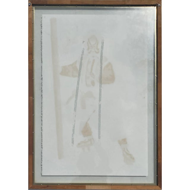 Vintage Color Lithograph of Japanese Kabuki Theater Figure, Pencil Signed and Numbered For Sale - Image 4 of 4