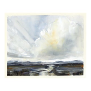 Landscape Study 259 - Atmospheric Skyscape Acrylic Original Artwork by Jodi Miller For Sale